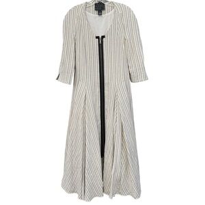 77 Striped Cotton Blend Zip Front Dress Jacket Women’s 6